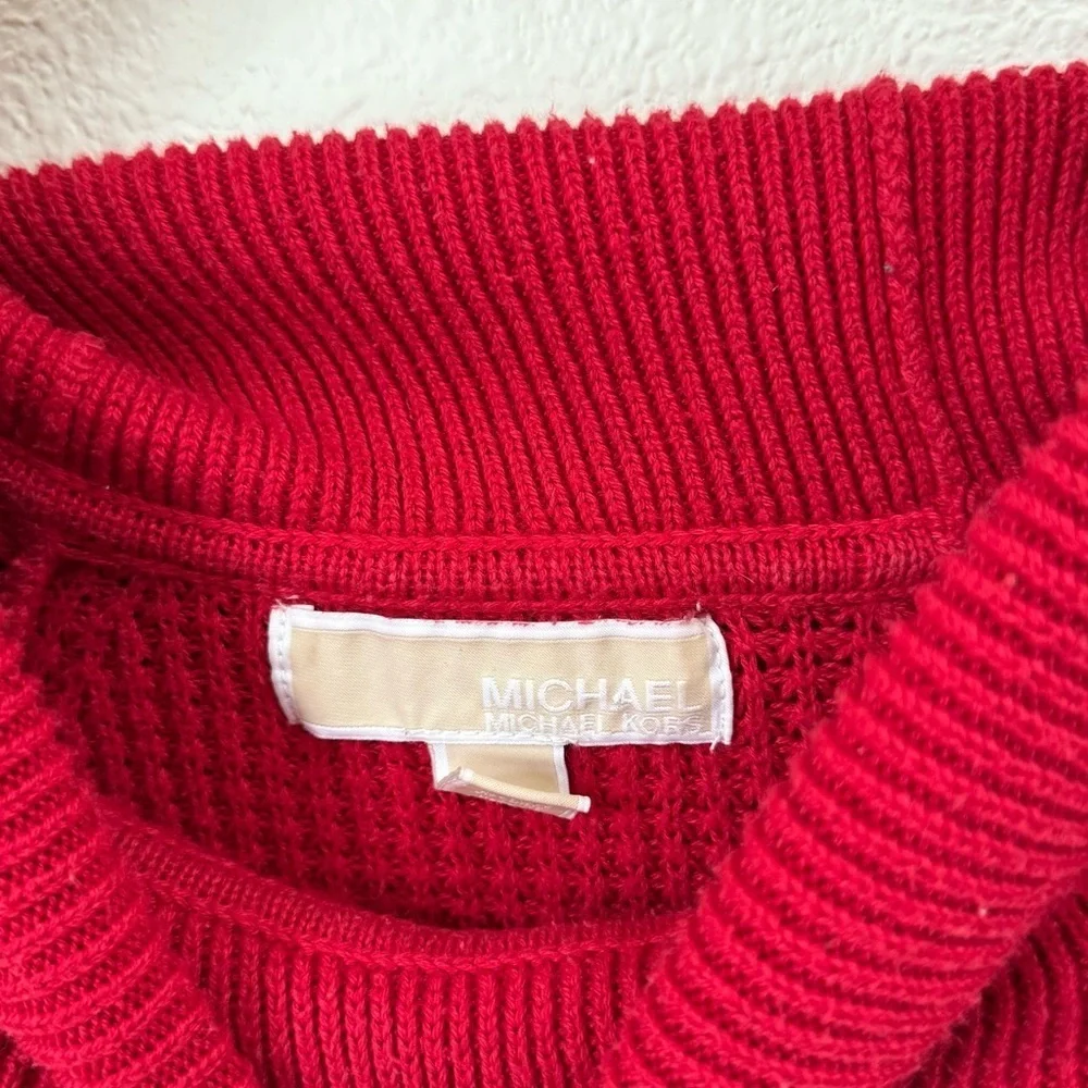 Michael Kors Beautiful and Cozy Red Cowl Neck Sweater Women’s Size Medium